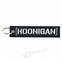 Fashion cool keychains tag Hoonigan Embroidery Key Holder Porta Chaves Key Ring for Motorfiets Accessoires Car Keychain Motorcycle 3 PCS