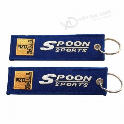 Wholesale hot sell Embroidery cool keychains tag