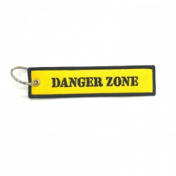 polyester fabric woven key chain jet tag for promotion marketing