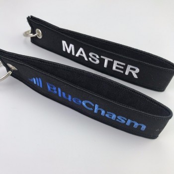 Fabric Embroidery Tag Key Chains for Promotional