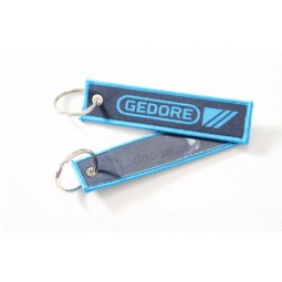 Laser Cut Polyester Textile personalized keychains for Luggage