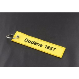 High Quality Embroidery Woven Fabric Felt personalized keychains