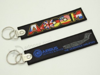 Wholesale Customized Logo Woven Key Chain for Bags
