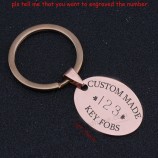 Stainless Steel Oval Key Fobs Personalized Number For Hotel Room Tag