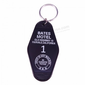 Bates motel room 1 keychain black keytag with a mother's touch key fob psycho jewelry horror movie inspired