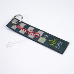 New style custom  woven printed leather  key chain by your logo