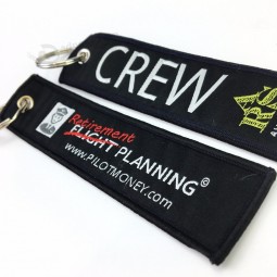 Fashion customized embroidered woven key chains