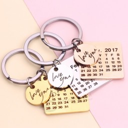 OEM New Promotion gifts rings key chain, custom design steel metal keychain