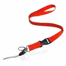 Red Sublimation Printed Lanyard Custom Embroidered Lanyards