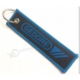 Laser Lockrand Woven personalised keyrings with Polyester for Garment