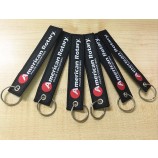 Jacquard Logo Woven Keychain with personalised keyrings