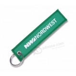 Top Quality Bulk Woven personalised keyrings with Eyelet Ring