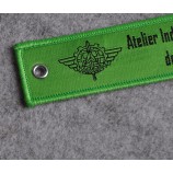 Custom Design OEM Souvenir Polyester gewebt personalisierte Schlüsselanhänger