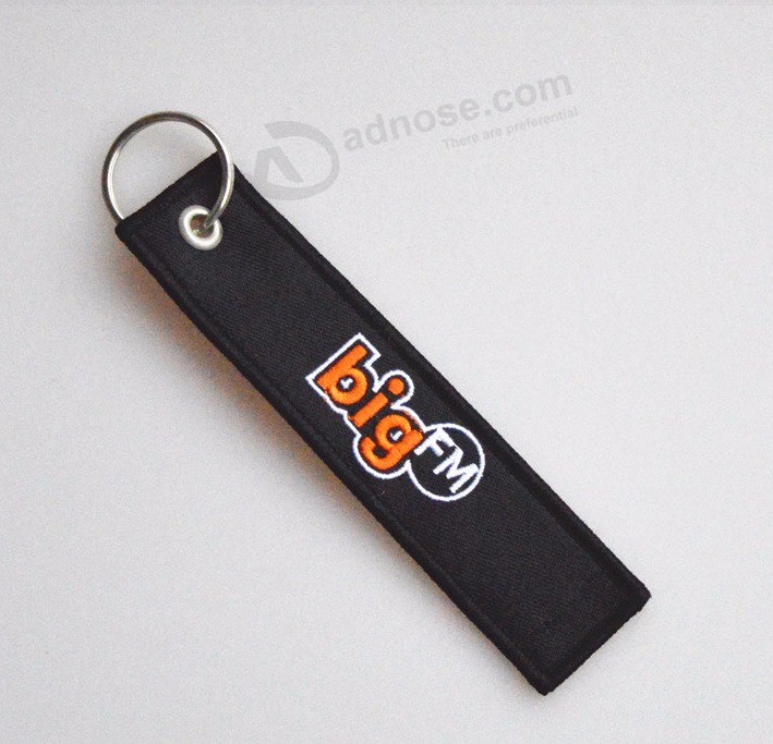 Double logo Fabric woven Key holder for Airplane