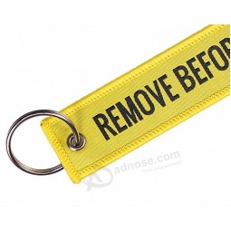 Polyester Woven Keychain for Bag with Metal personalised keyrings