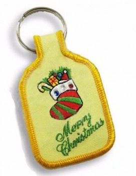 Embroidery Keychain Type Embroidered Key Tag