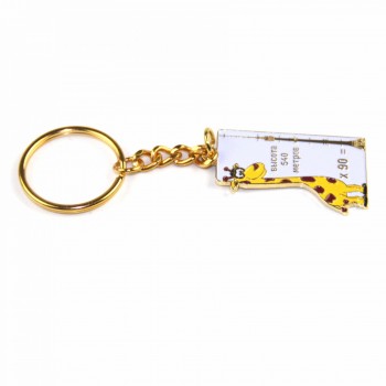 Wholesale Souvenir Custom Cartoon Giraffe Metal Keychain