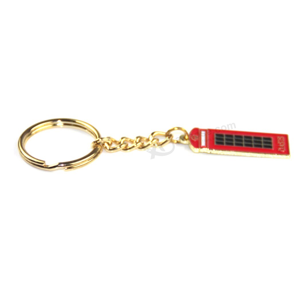Top promotional Cheap custom Soft enamel Gold metal Keychain