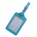 identificador de moda ID de dirección carta de embarque comprobada carta etiqueta portátil equipaje PU cuero equipaje etiqueta correas de viaje