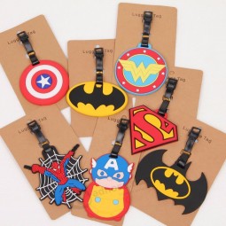 Trolley The Avengers Batman Deadpool Luggage Bags Accessories Cute Travel Label Straps Suitcase Tag Portable