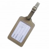 ID überprüft Boarding Travel Identifier Gepäck Mode Gepäckanhänger Adresse tragbare Etikettenbänder PU-Leder Inhaber Brief