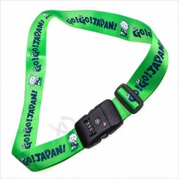 Personalized customized baggage luggage belt travel luggage strap with tsa lock