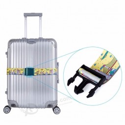 Luggage Straps Travel Plastic Buckle Suitcase Belts Polyester Printed Pattern Packing Belt