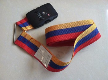 4 meter crossing luggage strap with 3 digits tsa combination lock