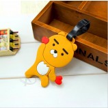 soft pvc luggage tag custom cartoon shaped luggage tag