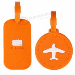 travel gift custom print logo silicone luggage tag