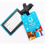 embossed 3D logo cartoon soft pvc travel suitcase luggage tag