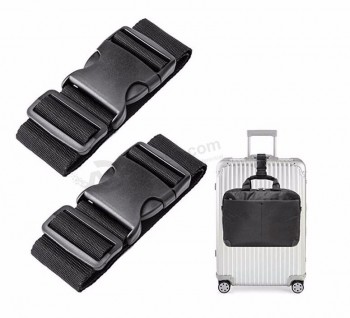 カスタムロゴ付きスーツケースストラップ調整可能な荷物ベルトをパーソナライズ