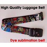 High Quality Dye Sublimation Luggage Belt, Custom Luggage Belt, Promotional Luggage Belt