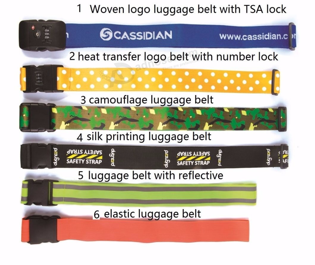 ロックが付いている昇進の注文の設計ロゴポリエステル荷物ベルト