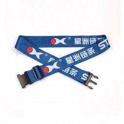 polyester travel luggage strap with handle for suitcase