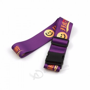 custom sublimation polyester elastic luggage belt with buckle