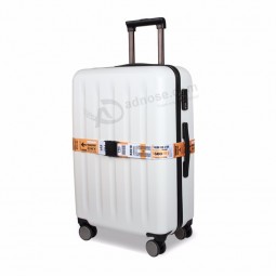 polyester luggage custom belt with the plastic breakaway lock