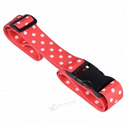 Red Luggage Belt with White Point Design, Luggage Strap, Promotional Luggage Belt
