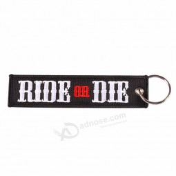 Ride or Die Keychain for Motorcycles and Cars Porte Clef Emboridery letter keychains Aviation keychain Car Keytag llavero