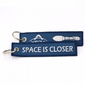 Best quality promotional gift new style no minimum custom embroidery keychain