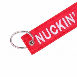 Fashion Jewelry Nuckin' Futs Keying Chains Key Ring Chain for Aviation Gifts Embroidery OEM Keychain Key Holder 3pcs/lot
