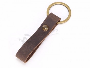 Classic Genuine Leather Custom Promotional Keychain