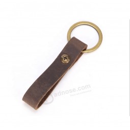 Promotional Black Leather Keychains