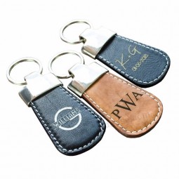 Leather Keychain Custom Shape Promotional Giveaway Gift Leather Keychain