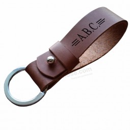 Promotional Luxury Key Ring Handmade Car Custom Genuine Leather Keychain