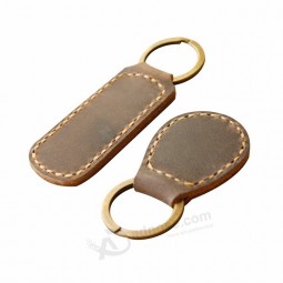 custom leather key ring chain with company logo