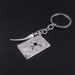 Movie Broom Tom Riddle's Diary Keychain Film  Bag Keychians Classic Metal Gifts For Kids Fans