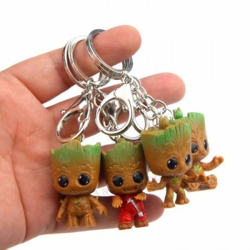 4pcs pack tree Man baby grootted keychain Bag gifts kids party classic film For fans