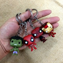 2019 Fashion New Pop Toys Keychain Marvel Captain America Iron Man Key Ring Kids Wonder Women Key Chain Bag Pendant Jewelry