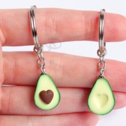 2019 New Simulation Fruit Avocado Heart-shaped Keychain Fashion Jewelry Gift For Women